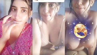 Beautiful pakistani babe stripping and showing her big boobs