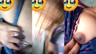 Village baddie girl on video call spreading pussy