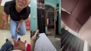 Roaming nude in gf home and making her suck dick