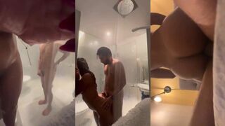 Bathroom mein patni ko diwar pe jhuka ke choda