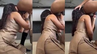 Desi gf jerking dick and giving rimjob